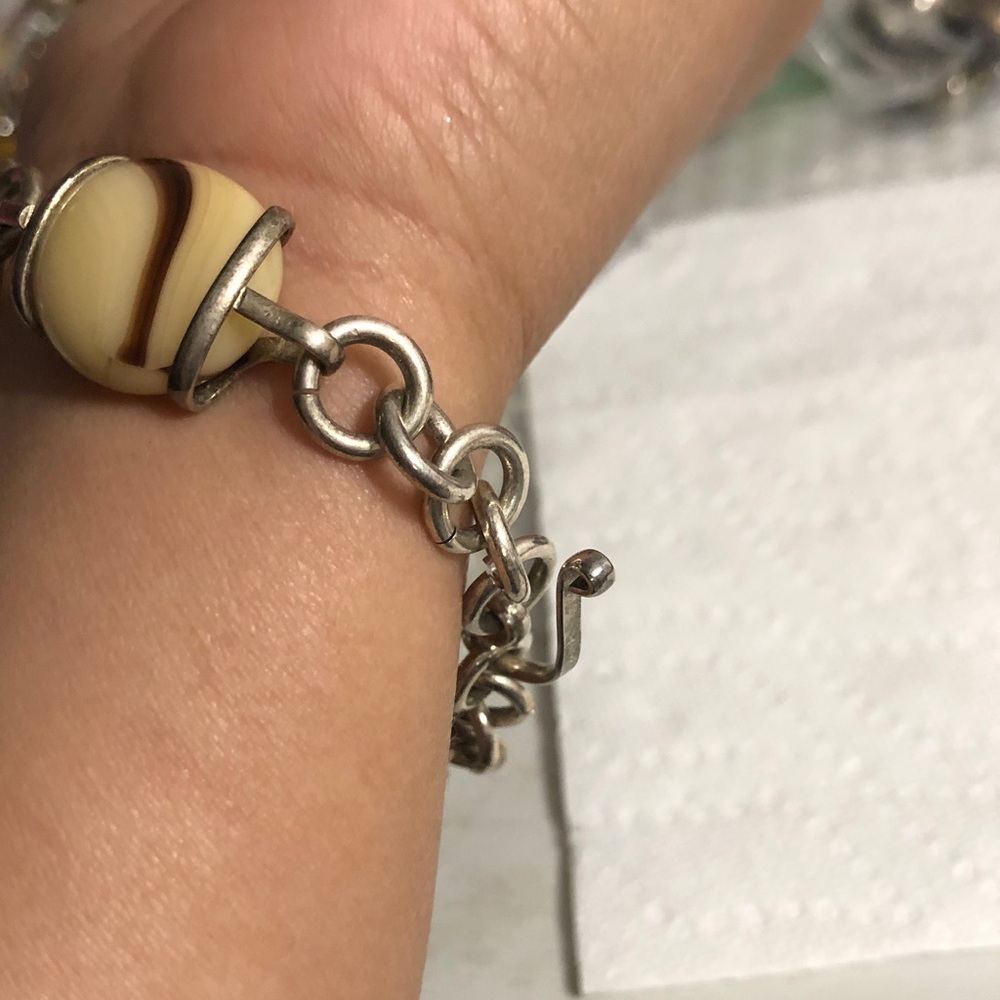 Chic Cream and Brown Beaded Bracelet - Picture 8 of 8